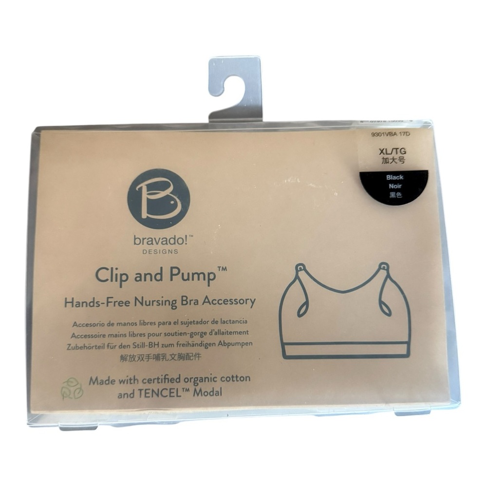 Bravado‎ Designs Clip and Pump Hands-Free Nursing Bra Accessory Black XL